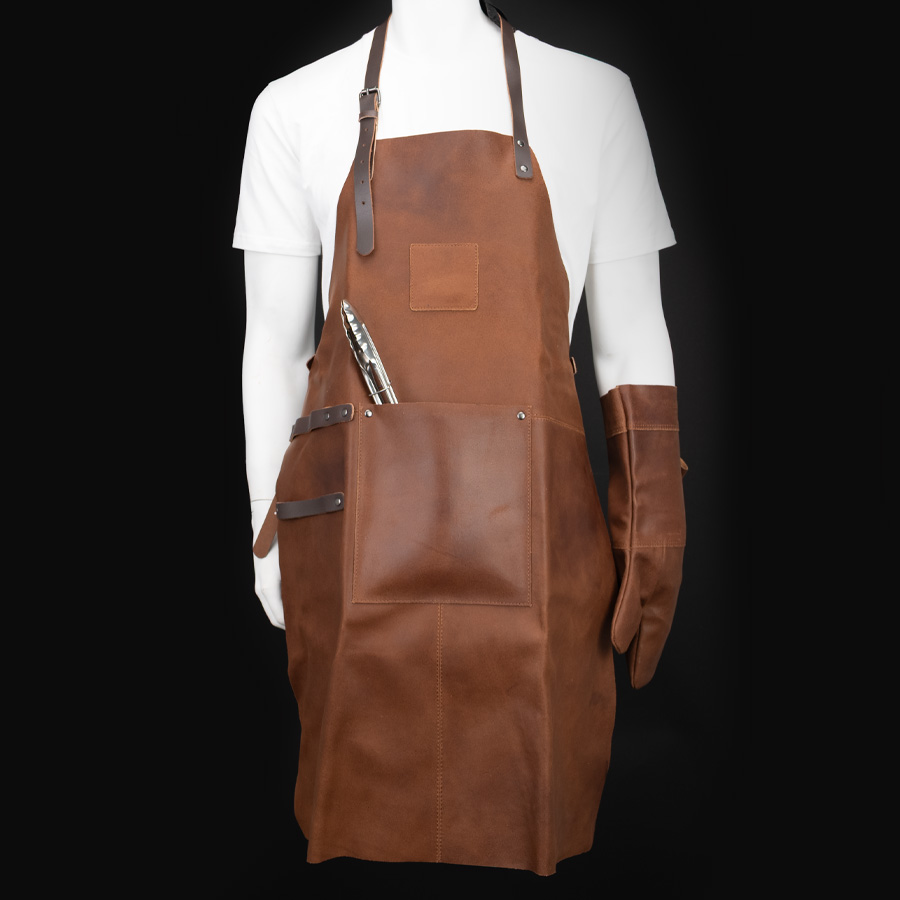 Set Asador de Cuero de Búfalo