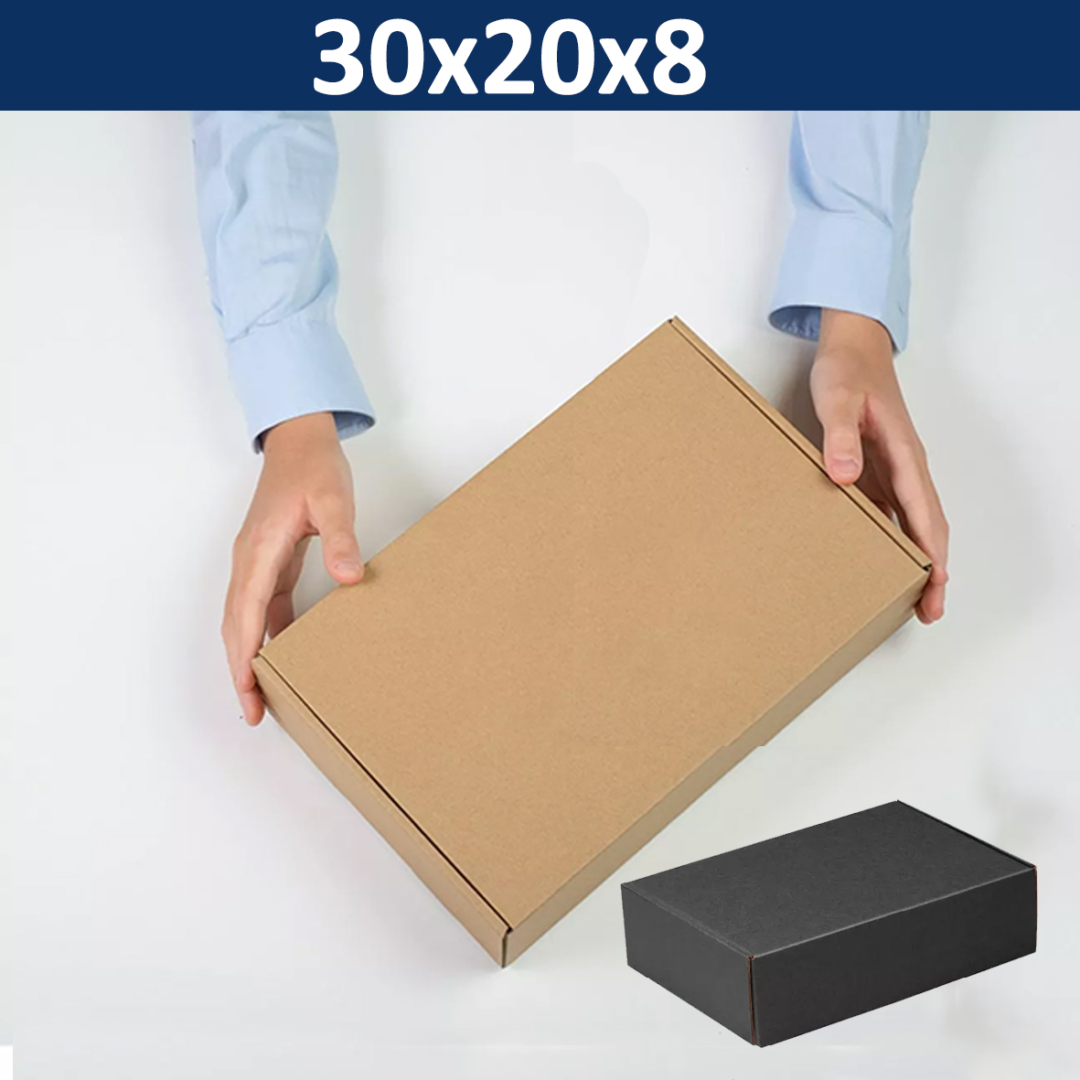 Caja Cartón Autoarmable Microcorrugado 30x20x8