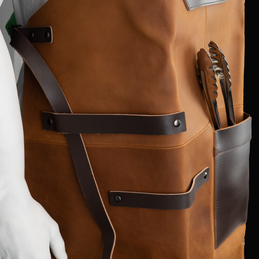 Set Asador de Cuero de Búfalo