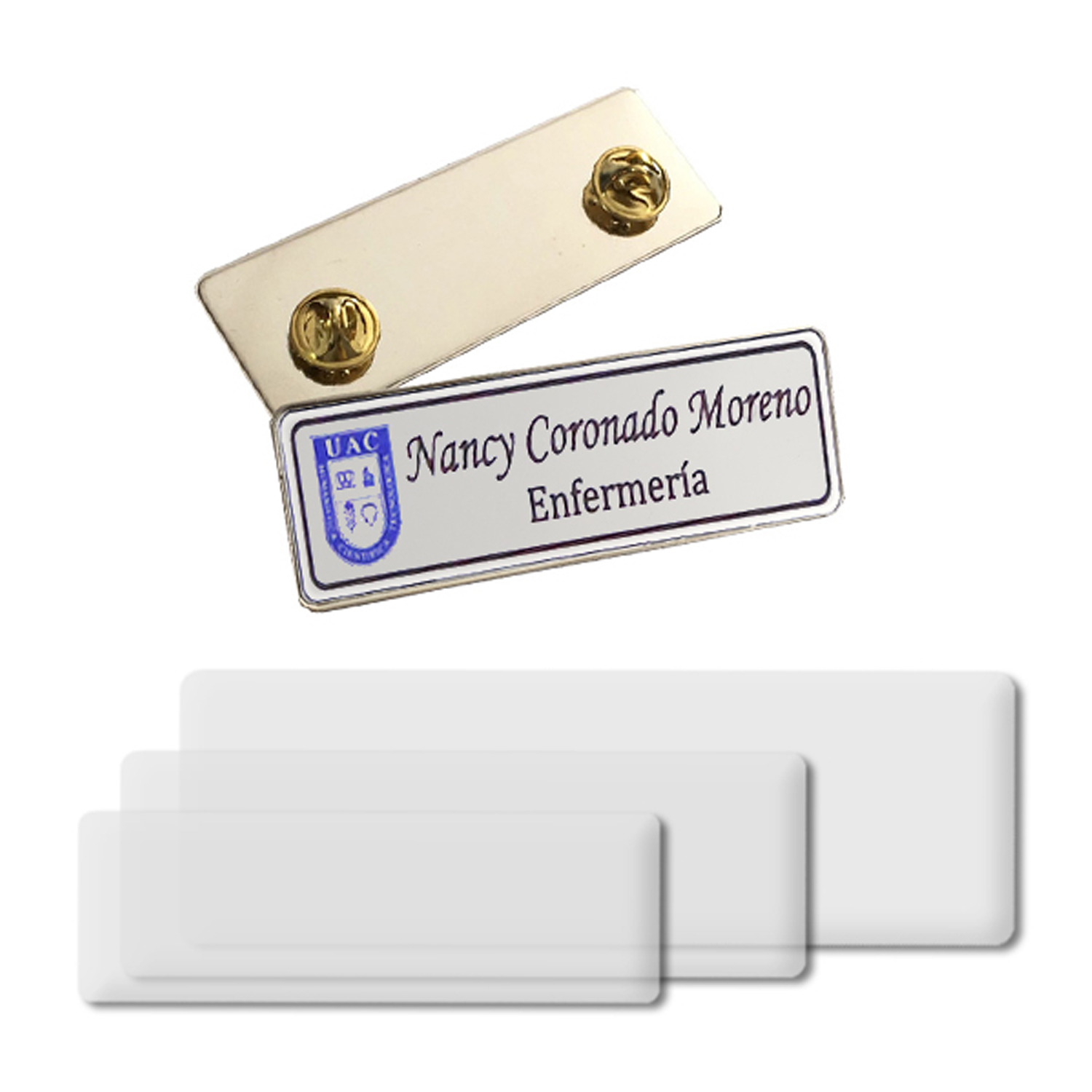 Piocha Placa con Broche + Domo