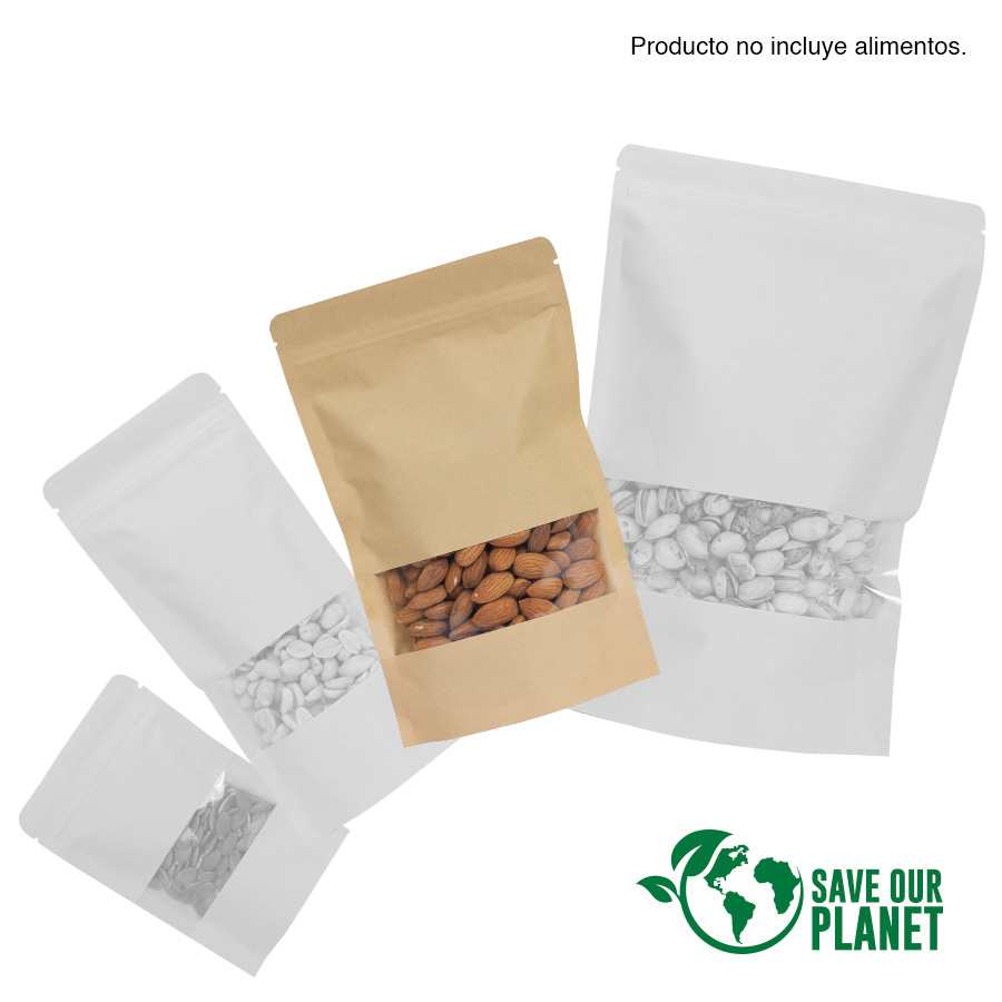 Bolsa doypack 700ml de papel kraft, para Alimentos