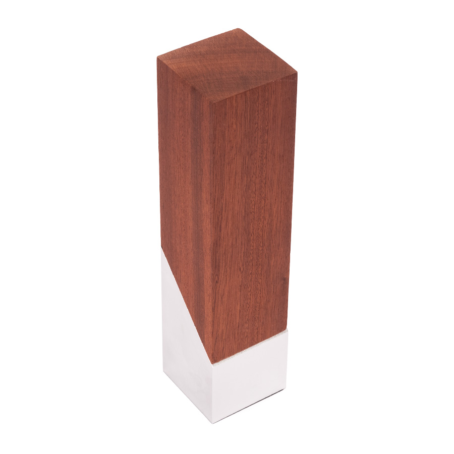 Bloque Trofeo de Acero y Madera 