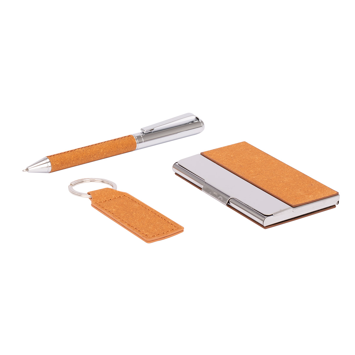 Set TORAJA: Bolígrafo, Llavero y Porta tarjetas