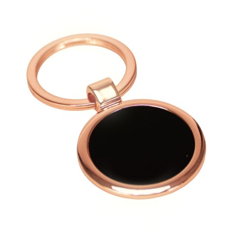 Llavero redondo encobrizado negro 