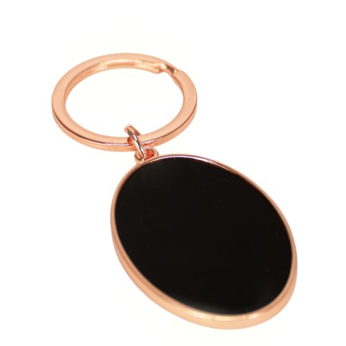 Llavero ovalado encobrizado negro 
