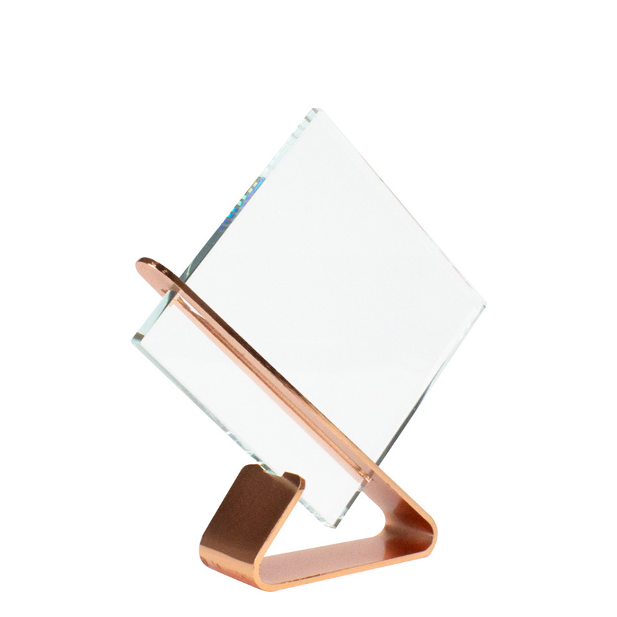 Trofeo Galvano Encobrizado de Cristal 